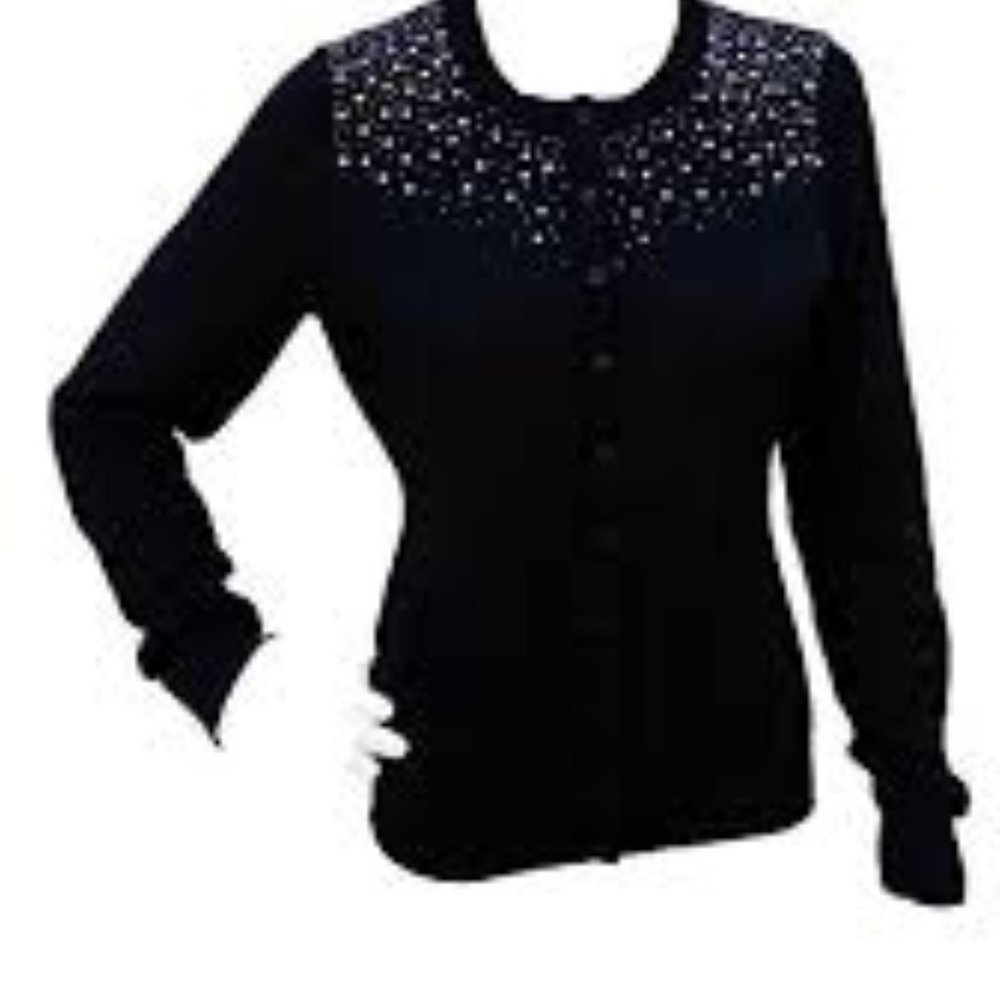 Central Park West Ladies Embellished Cardigan